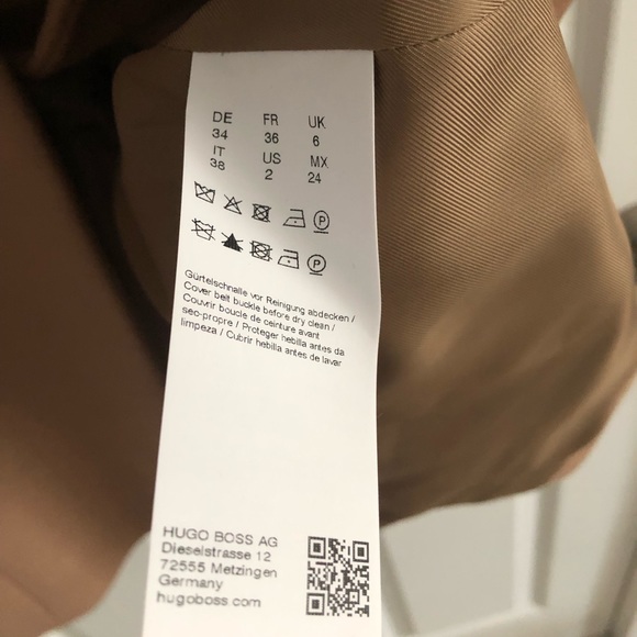 NWT Hugo Boss cashmere wool trench coat sz 2 $695 - Picture 5 of 8